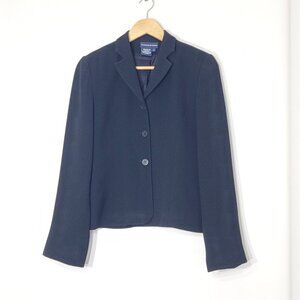 Tristan & Iseut Women's Black Long Sleeve Business Button Front Blazer Size 6